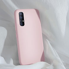 Silikon Hülle Handyhülle Ultra Dünn Schutzhülle 360 Grad Tasche S01 für Oppo Reno3 Pro Rosa