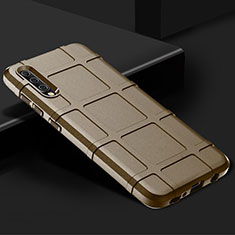 Silikon Hülle Handyhülle Ultra Dünn Schutzhülle 360 Grad Tasche S01 für Samsung Galaxy A70 Gold