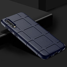 Silikon Hülle Handyhülle Ultra Dünn Schutzhülle 360 Grad Tasche S01 für Samsung Galaxy A70S Blau