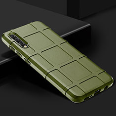 Silikon Hülle Handyhülle Ultra Dünn Schutzhülle 360 Grad Tasche S01 für Samsung Galaxy A70S Grün