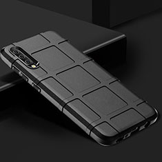 Silikon Hülle Handyhülle Ultra Dünn Schutzhülle 360 Grad Tasche S01 für Samsung Galaxy A70S Schwarz