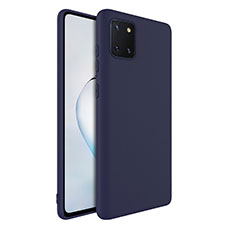 Silikon Hülle Handyhülle Ultra Dünn Schutzhülle 360 Grad Tasche S01 für Samsung Galaxy A81 Blau