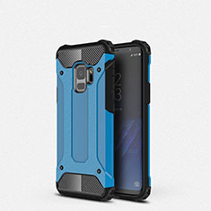 Silikon Hülle Handyhülle Ultra Dünn Schutzhülle 360 Grad Tasche S01 für Samsung Galaxy S9 Hellblau