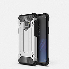 Silikon Hülle Handyhülle Ultra Dünn Schutzhülle 360 Grad Tasche S01 für Samsung Galaxy S9 Silber