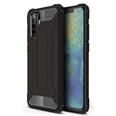 Silikon Hülle Handyhülle Ultra Dünn Schutzhülle 360 Grad Tasche S02 für Huawei P30 Pro Schwarz