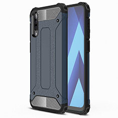 Silikon Hülle Handyhülle Ultra Dünn Schutzhülle 360 Grad Tasche S02 für Samsung Galaxy A70S Blau