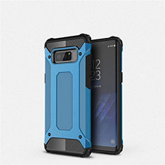 Silikon Hülle Handyhülle Ultra Dünn Schutzhülle 360 Grad Tasche S02 für Samsung Galaxy Note 8 Duos N950F Hellblau
