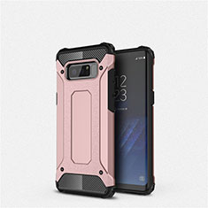 Silikon Hülle Handyhülle Ultra Dünn Schutzhülle 360 Grad Tasche S02 für Samsung Galaxy Note 8 Duos N950F Rosegold