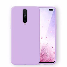 Silikon Hülle Handyhülle Ultra Dünn Schutzhülle 360 Grad Tasche S02 für Xiaomi Redmi K30 4G Violett