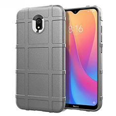 Silikon Hülle Handyhülle Ultra Dünn Schutzhülle 360 Grad Tasche S03 für Xiaomi Redmi 8A Silber