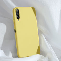 Silikon Hülle Handyhülle Ultra Dünn Schutzhülle 360 Grad Tasche S04 für Huawei P Smart Pro (2019) Gelb