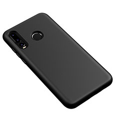 Silikon Hülle Handyhülle Ultra Dünn Schutzhülle 360 Grad Tasche S04 für Huawei P30 Lite Schwarz