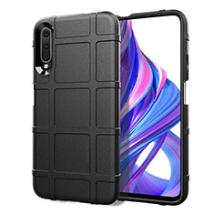 Silikon Hülle Handyhülle Ultra Dünn Schutzhülle 360 Grad Tasche S06 für Huawei P Smart Pro (2019) Schwarz