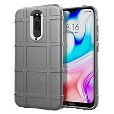 Silikon Hülle Handyhülle Ultra Dünn Schutzhülle 360 Grad Tasche S07 für Xiaomi Redmi 8 Grau