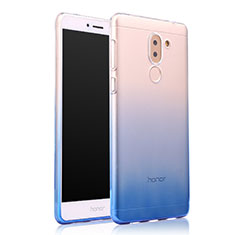 Silikon Hülle Handyhülle Ultra Dünn Schutzhülle Durchsichtig Farbverlauf für Huawei Honor 6X Pro Blau