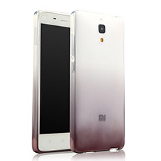 Silikon Hülle Handyhülle Ultra Dünn Schutzhülle Durchsichtig Farbverlauf für Xiaomi Mi 4 Grau