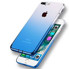 Silikon Hülle Handyhülle Ultra Dünn Schutzhülle Durchsichtig Farbverlauf G01 für Apple iPhone 7 Plus Blau