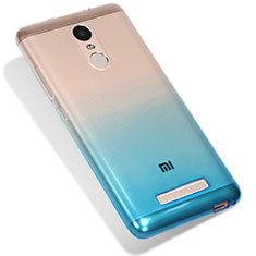 Silikon Hülle Handyhülle Ultra Dünn Schutzhülle Durchsichtig Farbverlauf G01 für Xiaomi Redmi Note 3 MediaTek Blau