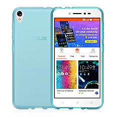 Silikon Hülle Handyhülle Ultra Dünn Schutzhülle Durchsichtig Transparent für Asus Zenfone Live ZB501KL Blau