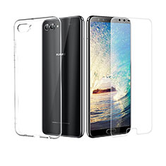 Silikon Hülle Handyhülle Ultra Dünn Schutzhülle Durchsichtig Transparent mit Schutzfolie für Huawei Nova 2S Klar