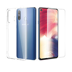 Silikon Hülle Handyhülle Ultra Dünn Schutzhülle Durchsichtig Transparent mit Schutzfolie für Samsung Galaxy A8s SM-G8870 Klar