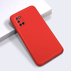 Silikon Hülle Handyhülle Ultra Dünn Schutzhülle Flexible 360 Grad Ganzkörper Tasche C01 für Oppo A52 Rot