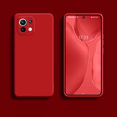 Silikon Hülle Handyhülle Ultra Dünn Schutzhülle Flexible 360 Grad Ganzkörper Tasche C01 für Xiaomi Mi 11 Lite 5G Rot
