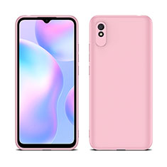 Silikon Hülle Handyhülle Ultra Dünn Schutzhülle Flexible 360 Grad Ganzkörper Tasche C01 für Xiaomi Redmi 9A Rosa