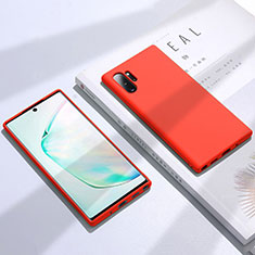 Silikon Hülle Handyhülle Ultra Dünn Schutzhülle Flexible 360 Grad Ganzkörper Tasche C02 für Samsung Galaxy Note 10 Plus 5G Rot