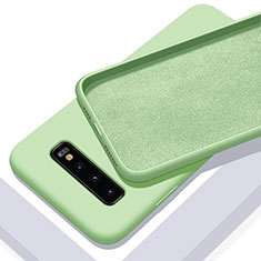 Silikon Hülle Handyhülle Ultra Dünn Schutzhülle Flexible 360 Grad Ganzkörper Tasche C02 für Samsung Galaxy S10 Plus Grün