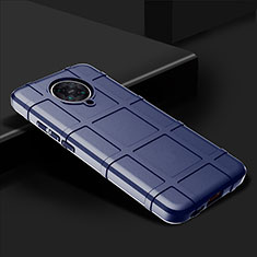 Silikon Hülle Handyhülle Ultra Dünn Schutzhülle Flexible 360 Grad Ganzkörper Tasche C02 für Xiaomi Poco F2 Pro Blau