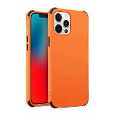 Silikon Hülle Handyhülle Ultra Dünn Schutzhülle Flexible 360 Grad Ganzkörper Tasche C03 für Apple iPhone 12 Pro Orange