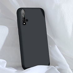 Silikon Hülle Handyhülle Ultra Dünn Schutzhülle Flexible 360 Grad Ganzkörper Tasche C03 für Huawei Nova 5 Pro Schwarz