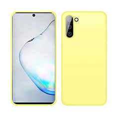 Silikon Hülle Handyhülle Ultra Dünn Schutzhülle Flexible 360 Grad Ganzkörper Tasche C04 für Samsung Galaxy Note 10 Gelb