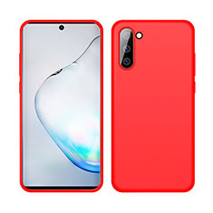 Silikon Hülle Handyhülle Ultra Dünn Schutzhülle Flexible 360 Grad Ganzkörper Tasche C04 für Samsung Galaxy Note 10 Rot