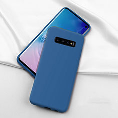 Silikon Hülle Handyhülle Ultra Dünn Schutzhülle Flexible 360 Grad Ganzkörper Tasche C04 für Samsung Galaxy S10 5G Blau