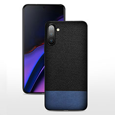 Silikon Hülle Handyhülle Ultra Dünn Schutzhülle Flexible 360 Grad Ganzkörper Tasche C07 für Samsung Galaxy Note 10 Blau und Schwarz