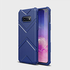 Silikon Hülle Handyhülle Ultra Dünn Schutzhülle Flexible 360 Grad Ganzkörper Tasche C07 für Samsung Galaxy S10e Blau