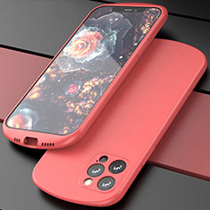Silikon Hülle Handyhülle Ultra Dünn Schutzhülle Flexible 360 Grad Ganzkörper Tasche N01 für Apple iPhone 12 Pro Rot