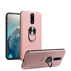 Silikon Hülle Handyhülle Ultra Dünn Schutzhülle Flexible Tasche Silikon mit Magnetisch Fingerring Ständer T08 für Xiaomi Redmi K20 Pro Rosegold