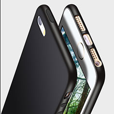 Silikon Hülle Handyhülle Ultra Dünn Schutzhülle R01 für Apple iPhone 5S Schwarz