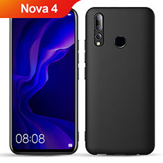 Silikon Hülle Handyhülle Ultra Dünn Schutzhülle S02 für Huawei Nova 4 Schwarz