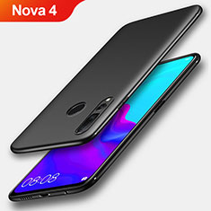 Silikon Hülle Handyhülle Ultra Dünn Schutzhülle S04 für Huawei Nova 4 Schwarz