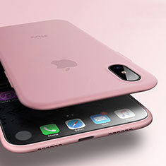 Silikon Hülle Handyhülle Ultra Dünn Schutzhülle S07 für Apple iPhone X Rosa