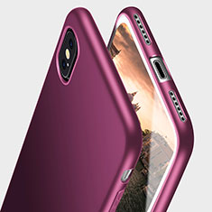Silikon Hülle Handyhülle Ultra Dünn Schutzhülle S15 für Apple iPhone X Violett