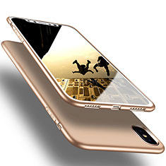 Silikon Hülle Handyhülle Ultra Dünn Schutzhülle S16 für Apple iPhone X Gold