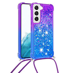 Silikon Hülle Handyhülle Ultra Dünn Schutzhülle Tasche Durchsichtig Farbverlauf Y01B für Samsung Galaxy S22 5G Blau