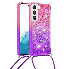 Silikon Hülle Handyhülle Ultra Dünn Schutzhülle Tasche Durchsichtig Farbverlauf Y01B für Samsung Galaxy S22 5G Violett