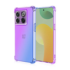 Silikon Hülle Handyhülle Ultra Dünn Schutzhülle Tasche Durchsichtig Transparent Farbverlauf für OnePlus 10T 5G Violett