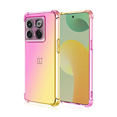 Silikon Hülle Handyhülle Ultra Dünn Schutzhülle Tasche Durchsichtig Transparent Farbverlauf für OnePlus Ace Pro 5G Rosa